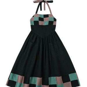 NWT Fashion Brand Company Black Mama Mia Apron Dress